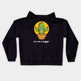 Not a hugger cactus (on dark colors) Kids Hoodie